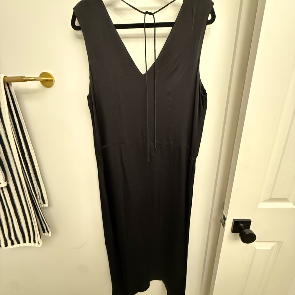 Everlane Black hammered satin Dress